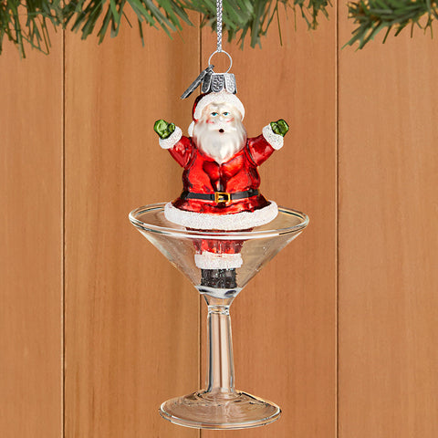 "Party at the Kringles" Glass Ornament