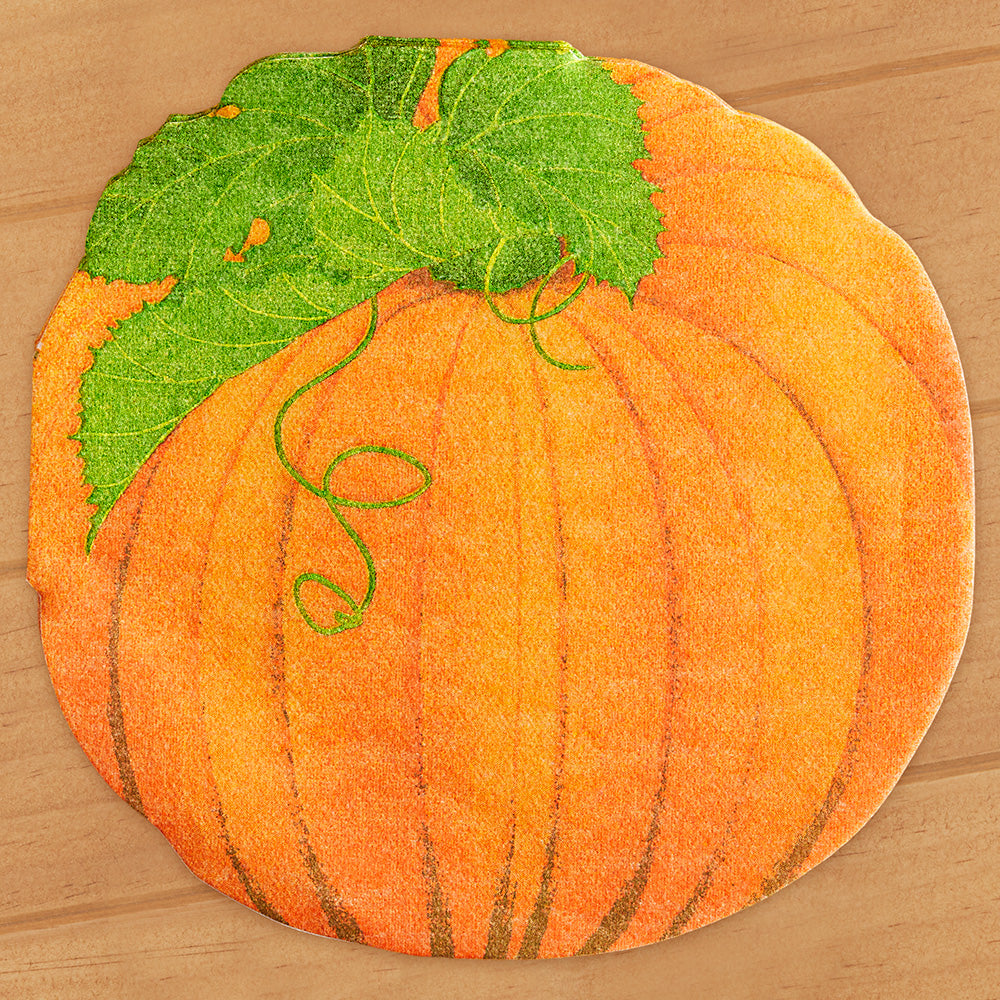 Caspari Paper Linen Napkins, Pumpkin